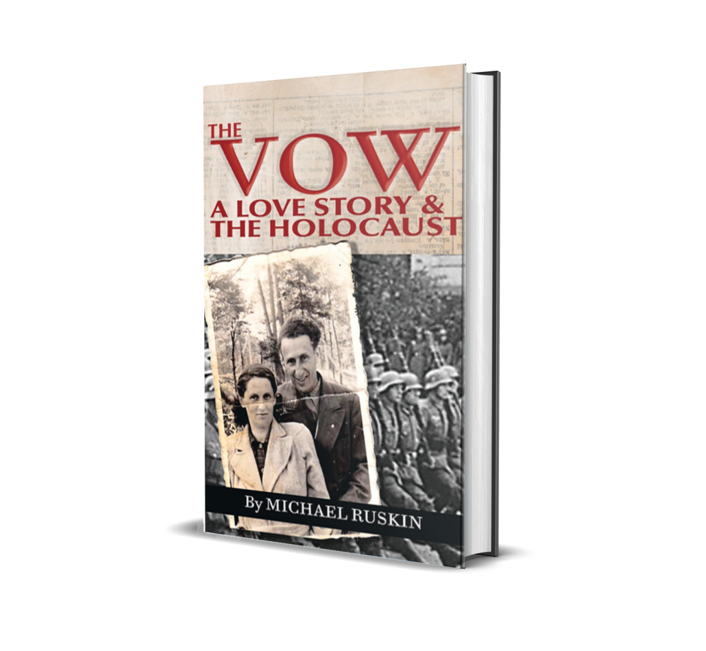 book cover young couple with background nazi marching 