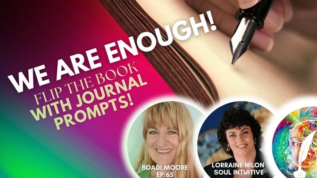 photo of a journal and a pen writing - Lorraine Nilon journal prompts