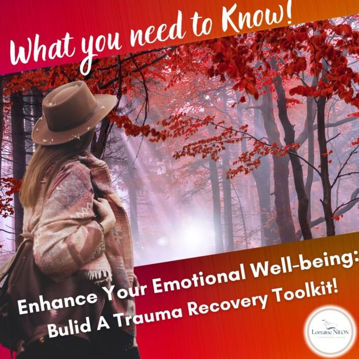 enhance emotional well-being - what you need to know! A lady standing in the entry of a red forest wondering weather to explore or walk away!