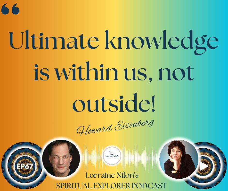 photo of Lorraine Nilon and Dr Howard Eisenberg with colourful background and quote 