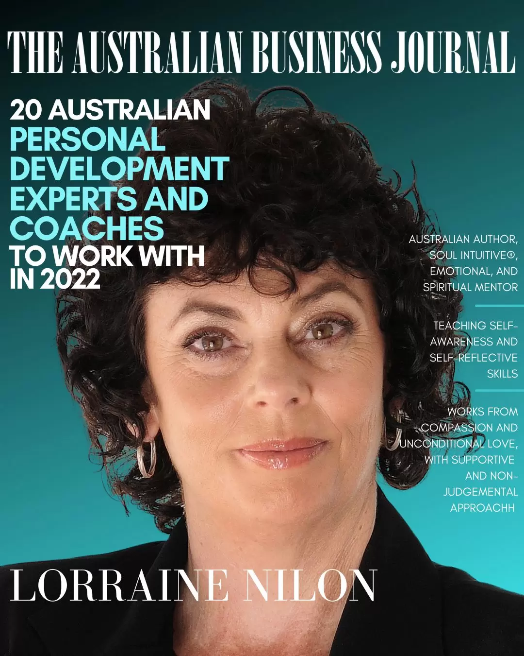 Top20PERSONAL DEVEVOLPMENT EXPERTS AND COACHES_Lorraine-Nilon Australian-Business-journal-magazine-cover-top-2-Australian-Personal-development-experts-and-coaches-Lorraine-Nilon-Photo