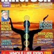 Inner Self magazine cover - photo Neale Donald Walsch and a sunset with man with charka on his body