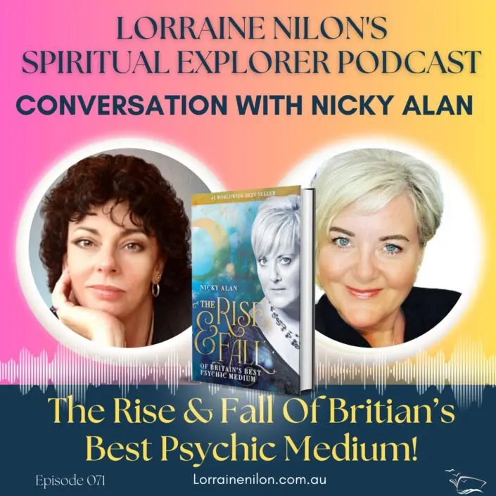 Nicky Alan psychic medium with Lorraine Nilon Photo of Nicky Alan Psychic medium and Lorraine Nilon for Spiritual Explorer podcast Episode.