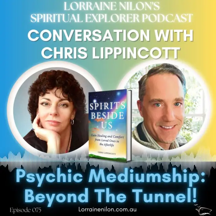 Psychic medium Chris Lippincott with Lorraine Nilon Psychic Medium Chris Lippincott photo with Lorraine Nilon - Guest on Spiritual Explorer Podcast