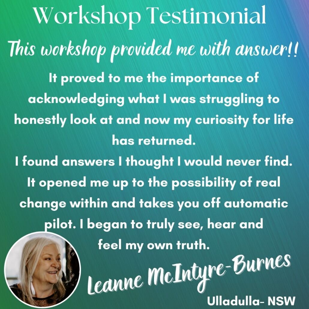 Testimonal for Lorraine Nilon Self-discovery workshop